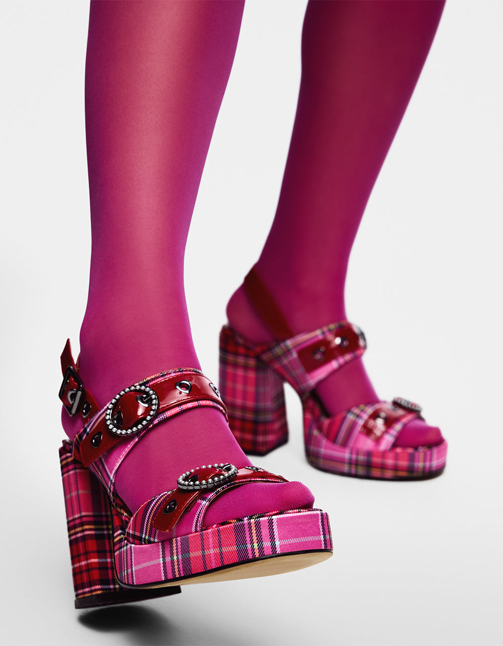 RAMONA PINK PLAID MULTI - SHOES - Betsey Johnson - view 10