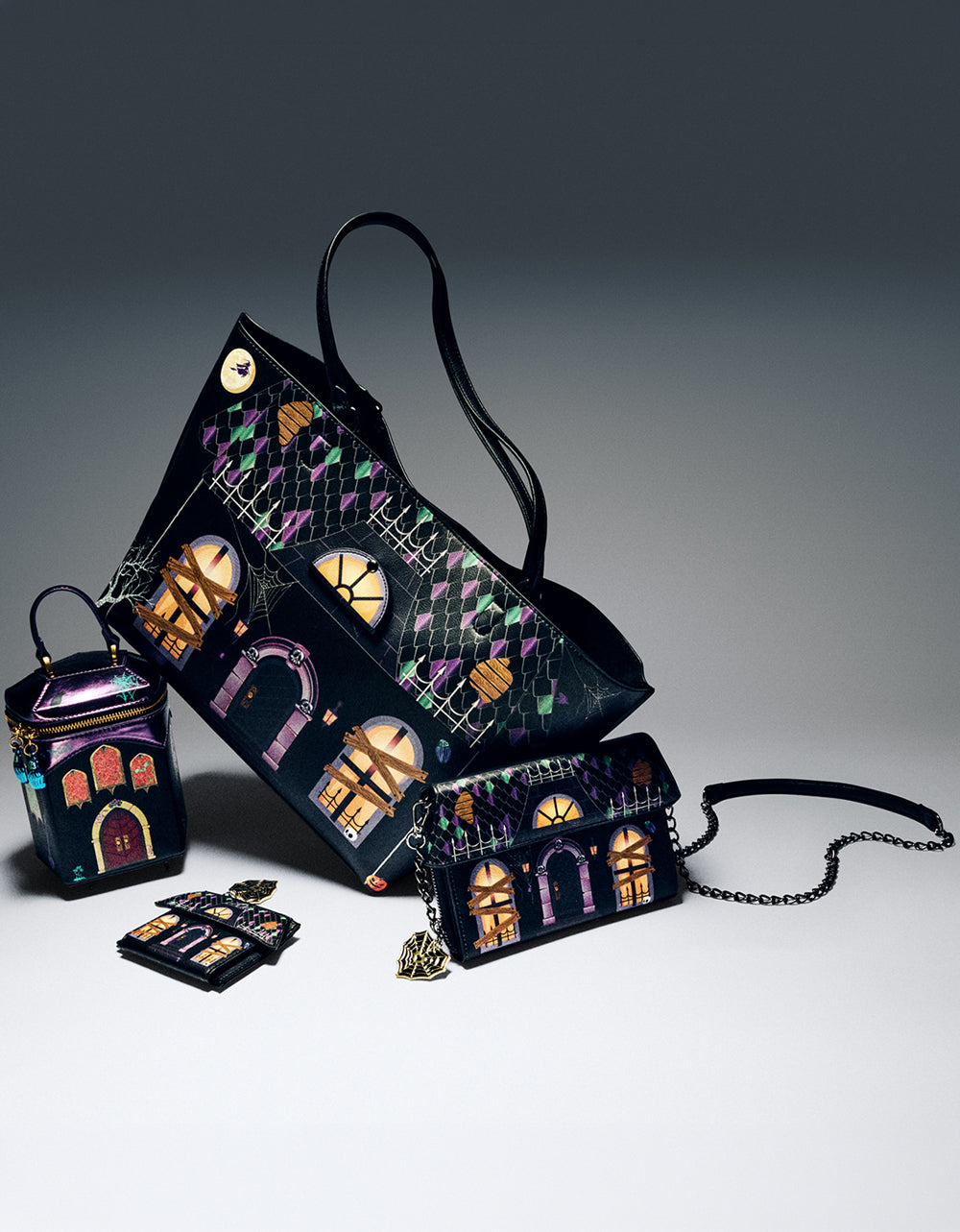 BOO & BREAKFAST WALLET ON CHAIN BLACK/MULTI - HANDBAGS - Betsey Johnson - view 8
