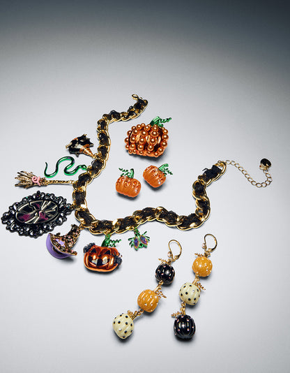 PUMPKIN LINEAR EARRING MULTI - JEWELRY - Betsey Johnson