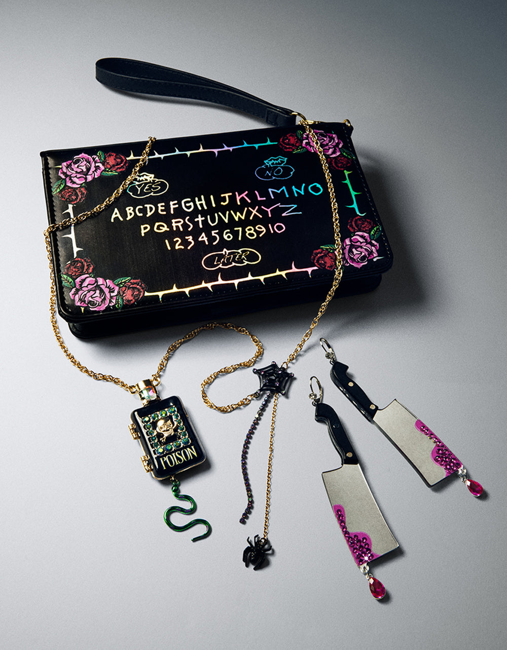 MIDNIGHT MESSAGES WRISTLET BLACK/MULTI - HANDBAGS - Betsey Johnson - view 8