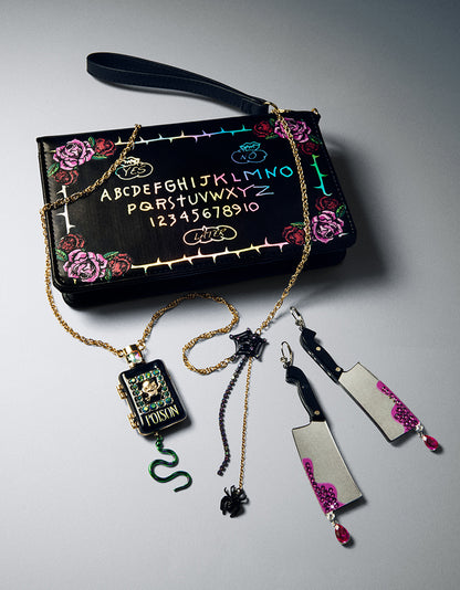 MIDNIGHT MESSAGES WRISTLET BLACK/MULTI - HANDBAGS - Betsey Johnson