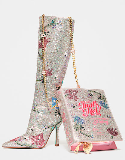 THAT'S HOT! BOOK BAG SILVER MULTI - HANDBAGS - Betsey Johnson
