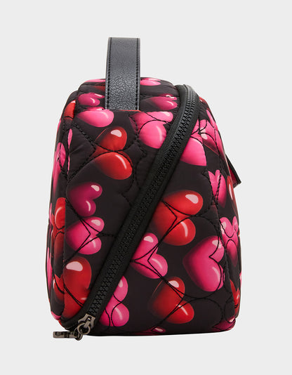 LOAF COSMETIC CASE WITH MIRROR BLACK/MULTI - HANDBAGS - Betsey Johnson