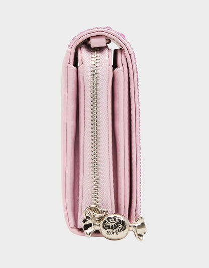 CANDY HEARTS WALLET ON CHAIN PINK - HANDBAGS - Betsey Johnson