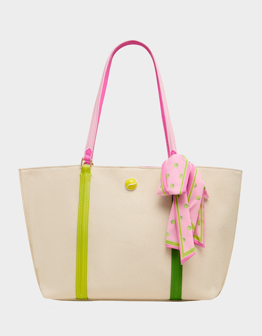 MISS MATCH TOTE NATURAL MULTI - HANDBAGS - Betsey Johnson