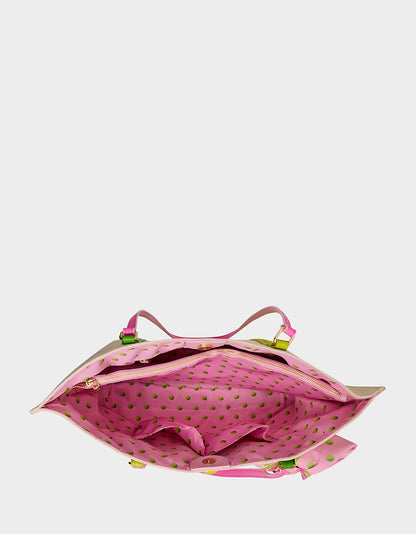 MISS MATCH TOTE NATURAL MULTI - HANDBAGS - Betsey Johnson