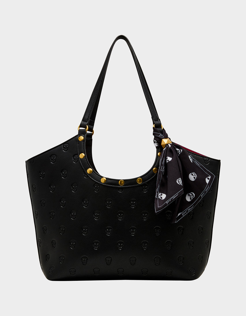 GET AHEAD TOTE BLACK - HANDBAGS - Betsey Johnson
