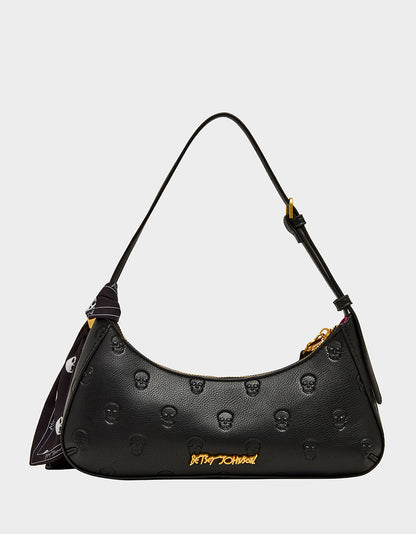 GET AHEAD SHOULDER BAG BLACK - HANDBAGS - Betsey Johnson