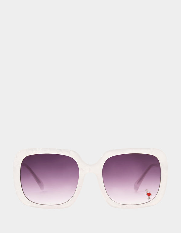 IN THE DETAILS SUNGLASSES WHITE - ACCESSORIES - Betsey Johnson