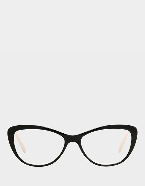 EFFORTLESS CHIC CAT EYE READING GLASSES BLACK Women display picture 1