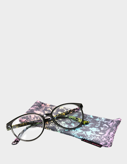 CAREFREE DAYS ROUND READING GLASSES LIGHT GREY - ACCESSORIES - Betsey Johnson
