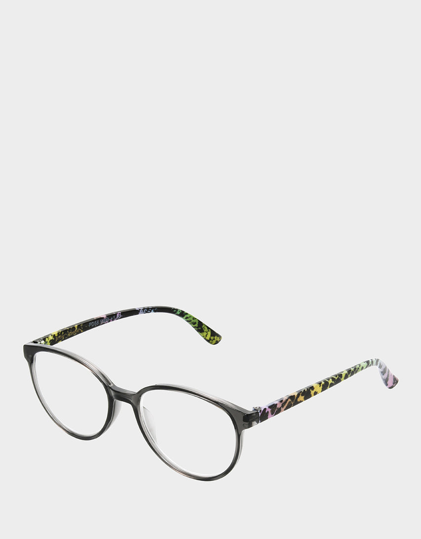 CAREFREE DAYS ROUND READING GLASSES LIGHT GREY - ACCESSORIES - Betsey Johnson