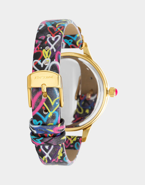 BETSEY TIME HEARTS ABOUND WATCH MULTI - ACCESSORIES - Betsey Johnson
