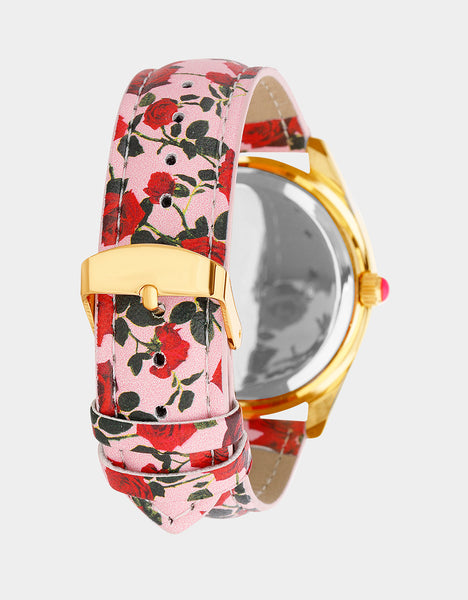 BETSEY TIME FLOATING TEA WATCH PINK MULTI - ACCESSORIES - Betsey Johnson