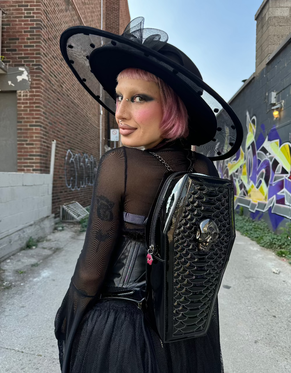 KITSCH BAT TO THE BONE BACKPACK BLACK Halloween Backpacks Betsey Johnson