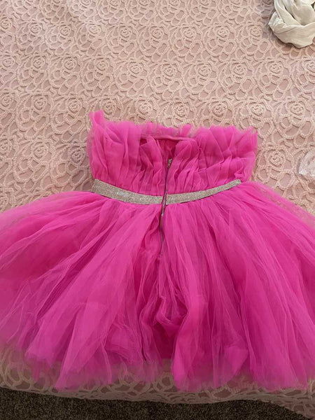 SHOWSTOPPER TULLE MINI DRESS HOT PINK | RE:LUV - APPAREL - Betsey Johnson