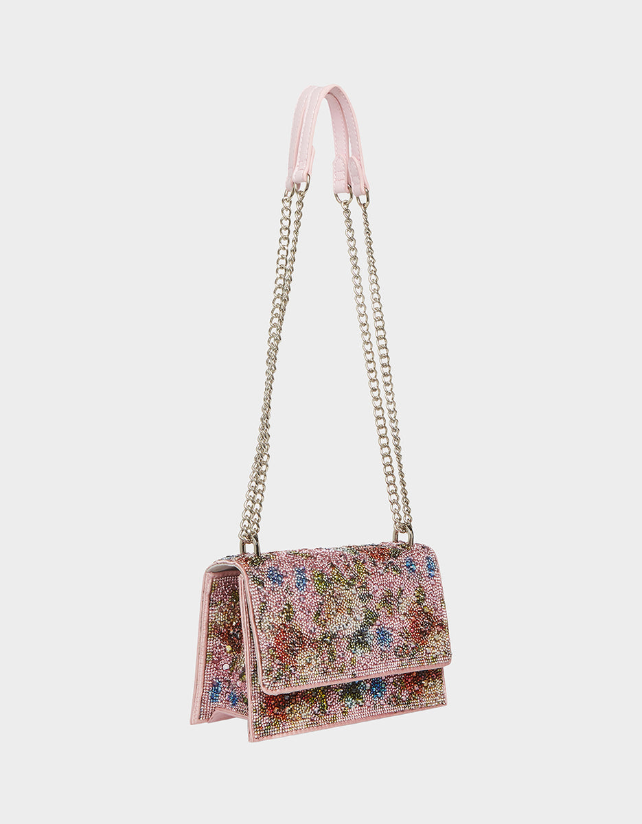 SPARKLER CONVERTIBLE BAG FLORAL MULTI | Floral Rhinestone Crossbody Bag ...