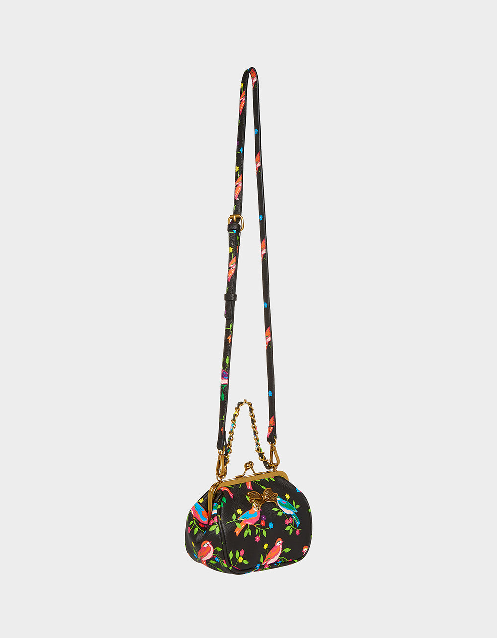 LIL' NUGGET KISS LOCK BAG BLACK MULTI - HANDBAGS - Betsey Johnson - view 2