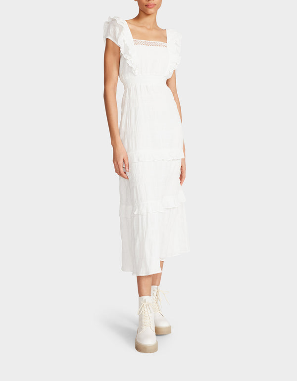 LOVELY LAYERS MAXI DRESS WHITE - APPAREL - Betsey Johnson