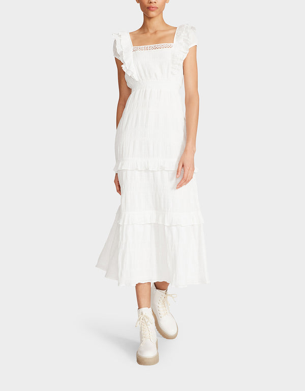 LOVELY LAYERS MAXI DRESS WHITE - APPAREL - Betsey Johnson