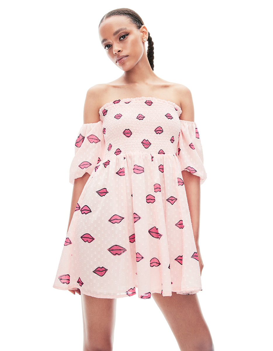 PUCKER UP MINI DRESS PINK | Women's Dresses – Betsey Johnson