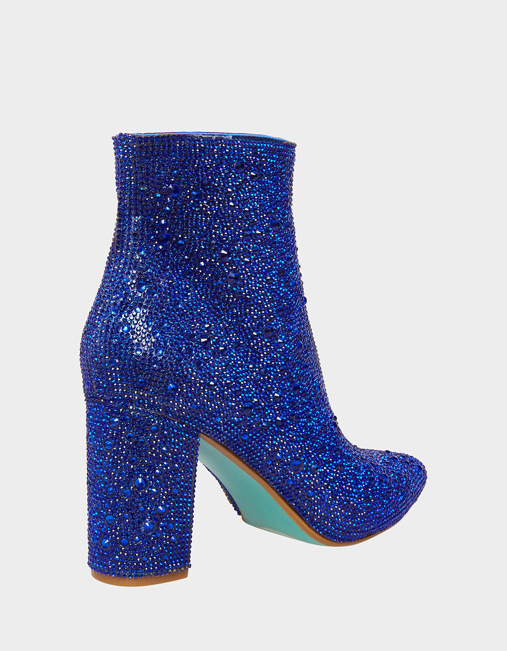 CADY BLUE Rhinestone Bootie Women's Blue Boots Betsey Johnson