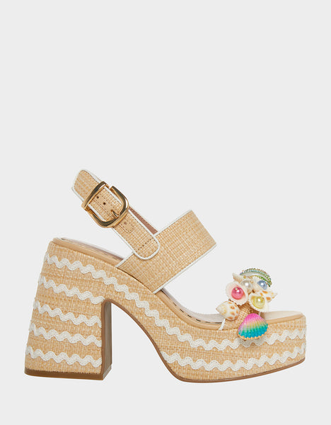 SHELLIE NATURAL MULTI - SHOES - Betsey Johnson