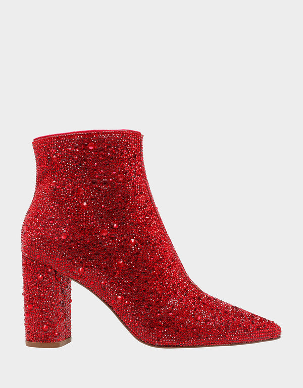 Red Pointed Ankle Boots | High Heels Booties Red | Python Shoes Red Women -  Red Suede - Aliexpress