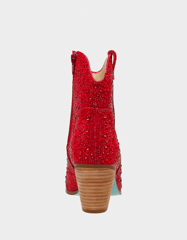 Red sale sparkly booties