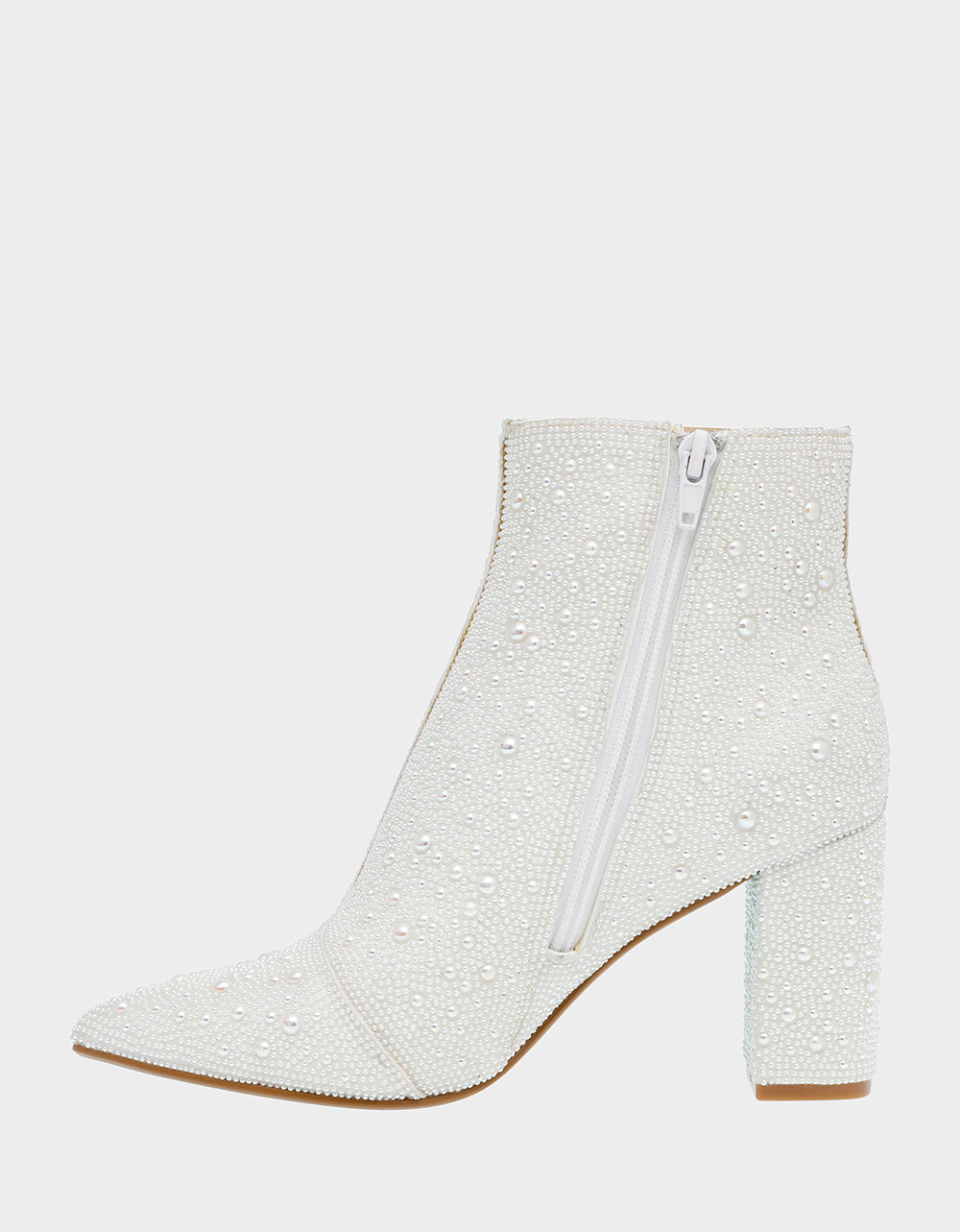 CADY IVORY Pearl Bootie | Pearl Rhinestone Booties | Women’s Boots ...