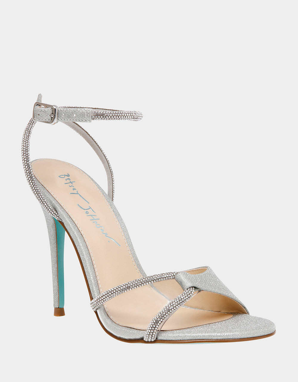 VERA SILVER Rhinestone Heels | Formal Bridal Heels – Betsey Johnson