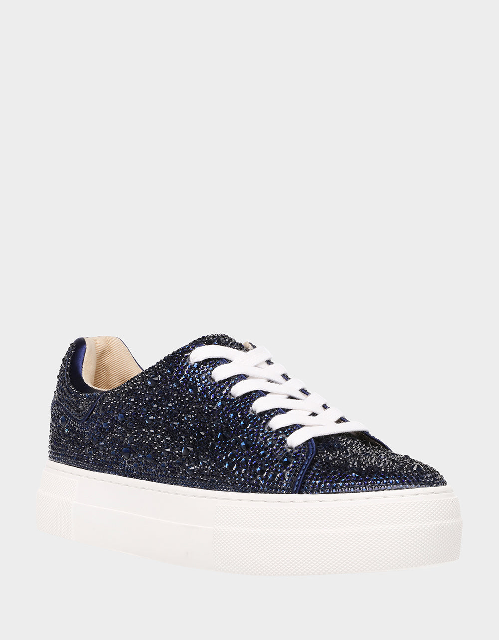 SIDNY NAVY Rhinestone Sneaker | Women’s Lace Up Sneakers – Betsey Johnson