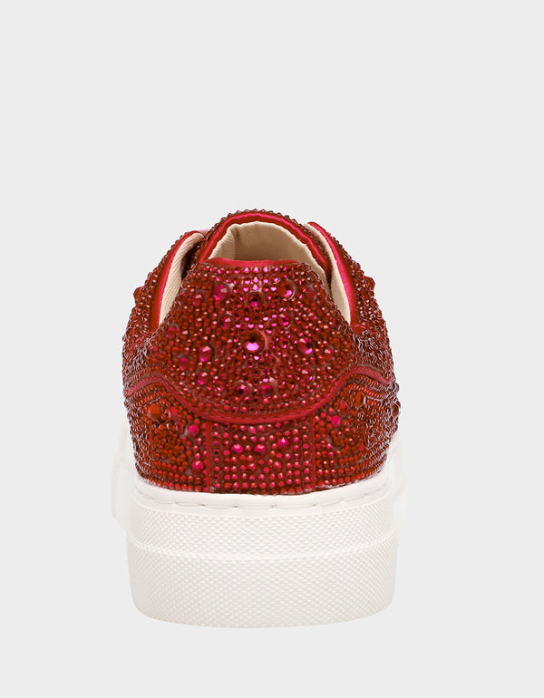 SIDNY CHECKERS Rhinestone Sneaker  Sparkly Print Sneakers – Betsey Johnson
