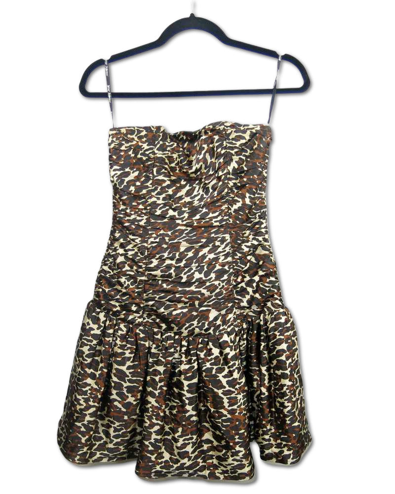 Strapless Cheetah Dress | RE:LUV