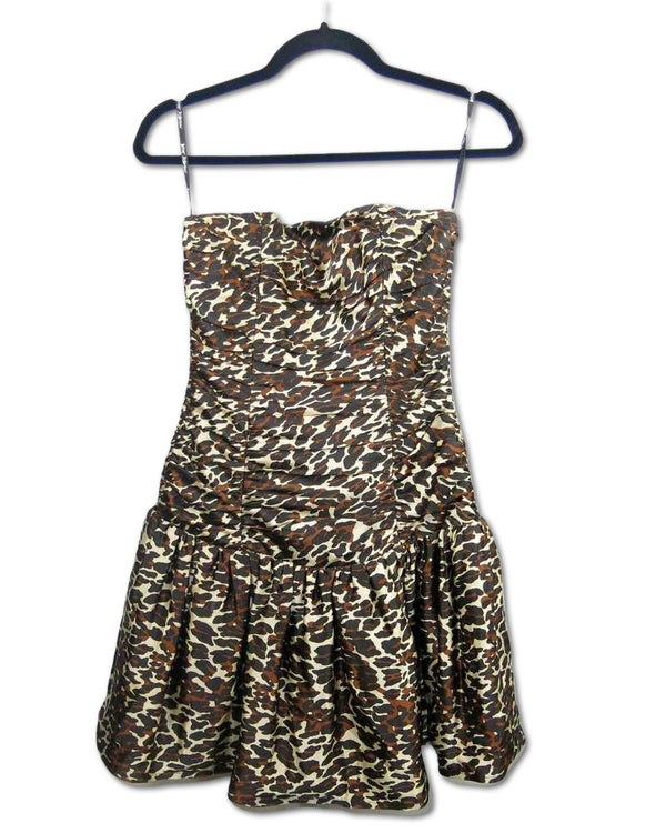 Strapless Cheetah Dress | RE:LUV -  - Betsey Johnson
