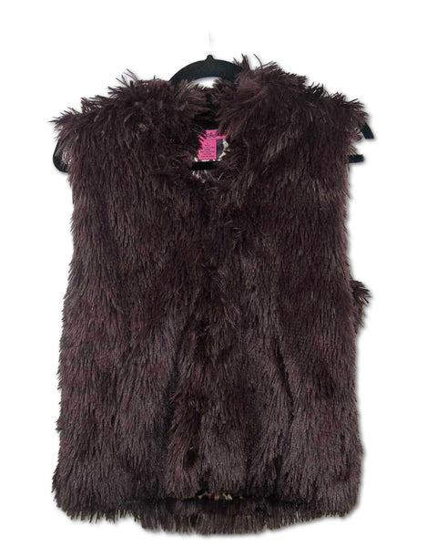 Dark Faux Fur Vest | RE:LUV -  - Betsey Johnson