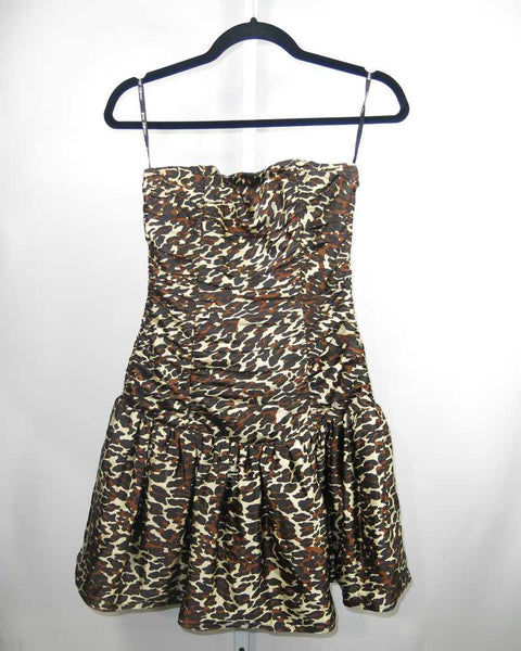 Strapless Cheetah Dress | RE:LUV -  - Betsey Johnson