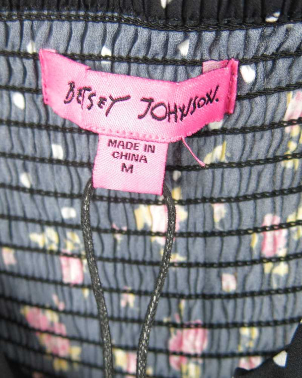 Dark Floral Polka Dot Patterned Dress | RE:LUV -  - Betsey Johnson